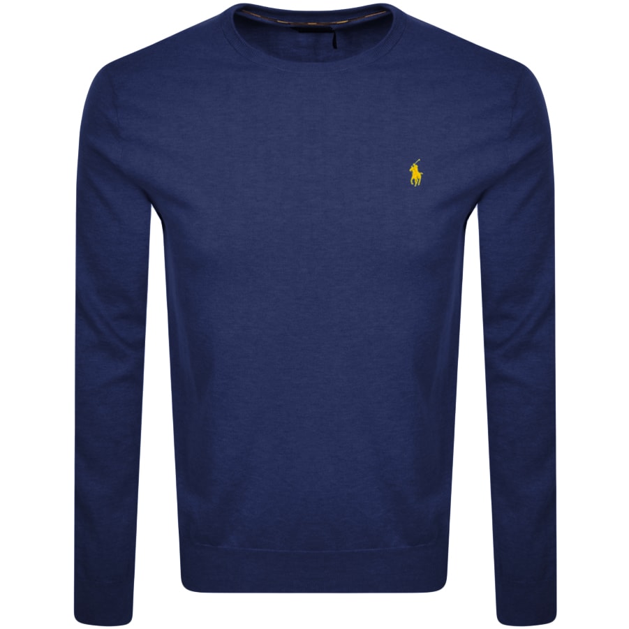 Alternative Image for ProductRalph Lauren Slim Crew Neck Knit Jumper Blue1